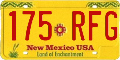 NM license plate 175RFG