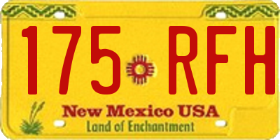 NM license plate 175RFH