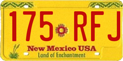 NM license plate 175RFJ