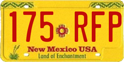 NM license plate 175RFP