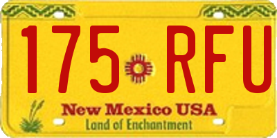 NM license plate 175RFU