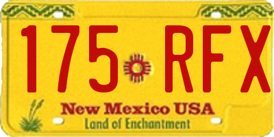NM license plate 175RFX