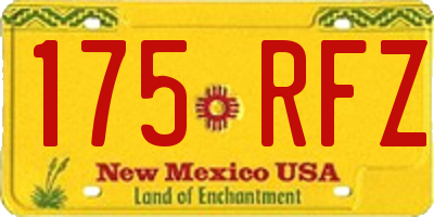 NM license plate 175RFZ