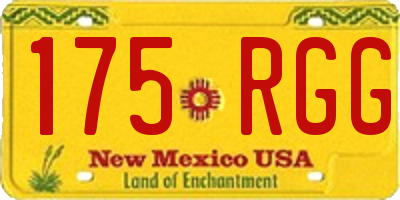 NM license plate 175RGG