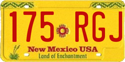 NM license plate 175RGJ
