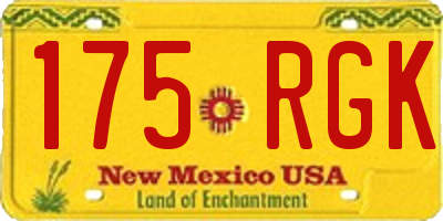 NM license plate 175RGK