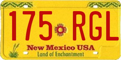 NM license plate 175RGL