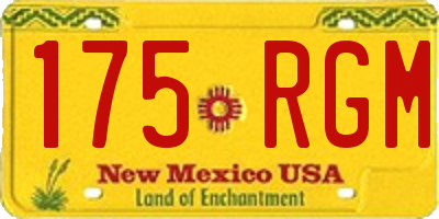 NM license plate 175RGM