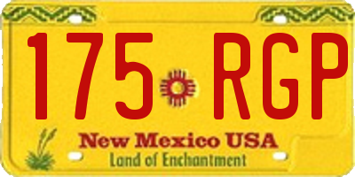 NM license plate 175RGP