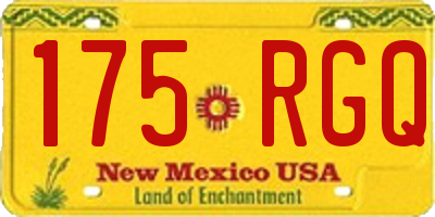NM license plate 175RGQ