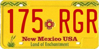 NM license plate 175RGR