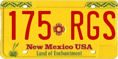 NM license plate 175RGS