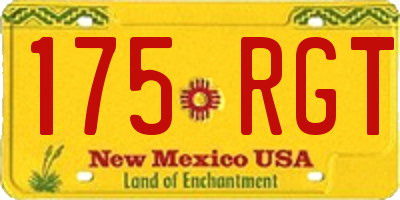 NM license plate 175RGT