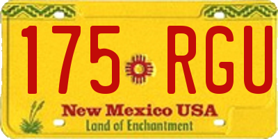 NM license plate 175RGU