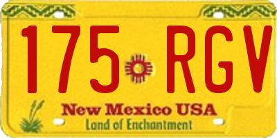 NM license plate 175RGV