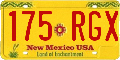 NM license plate 175RGX