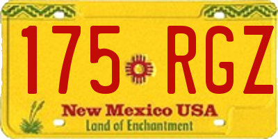 NM license plate 175RGZ