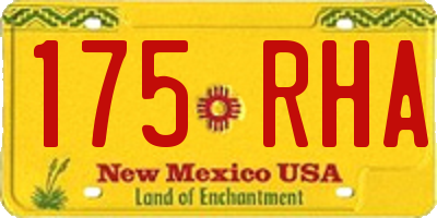 NM license plate 175RHA