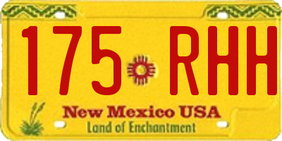 NM license plate 175RHH