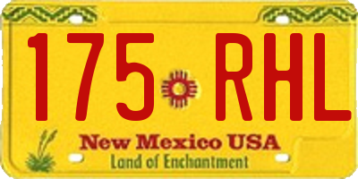 NM license plate 175RHL