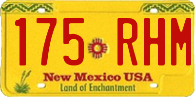 NM license plate 175RHM