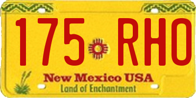 NM license plate 175RHO
