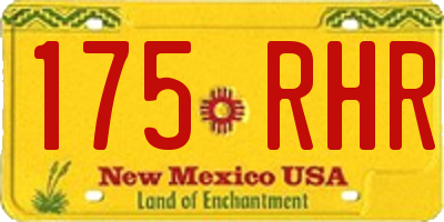 NM license plate 175RHR
