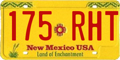 NM license plate 175RHT