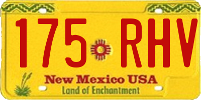 NM license plate 175RHV