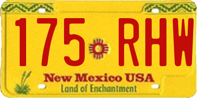 NM license plate 175RHW