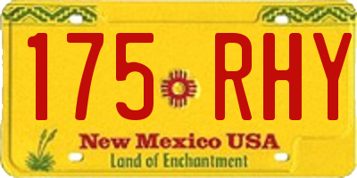 NM license plate 175RHY