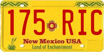 NM license plate 175RIC