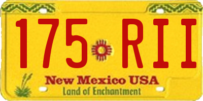 NM license plate 175RII