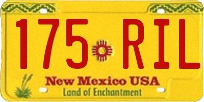 NM license plate 175RIL