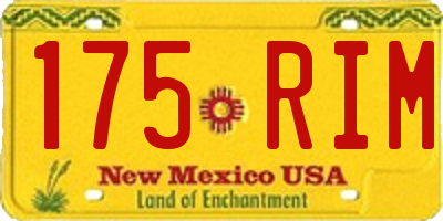 NM license plate 175RIM