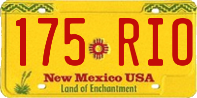 NM license plate 175RIO