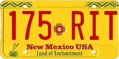 NM license plate 175RIT