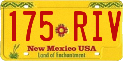 NM license plate 175RIV
