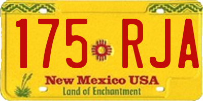 NM license plate 175RJA