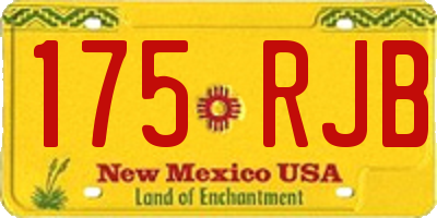 NM license plate 175RJB