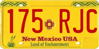 NM license plate 175RJC
