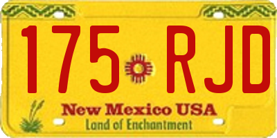 NM license plate 175RJD