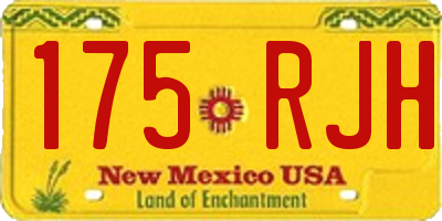 NM license plate 175RJH