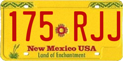 NM license plate 175RJJ