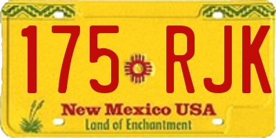 NM license plate 175RJK