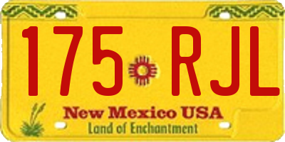 NM license plate 175RJL