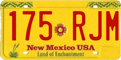 NM license plate 175RJM