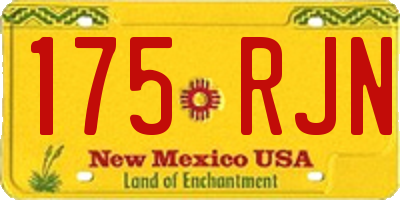 NM license plate 175RJN