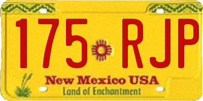 NM license plate 175RJP