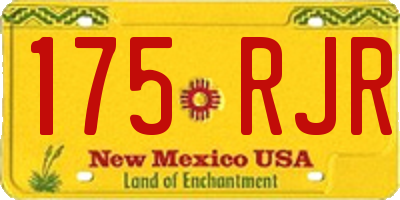 NM license plate 175RJR